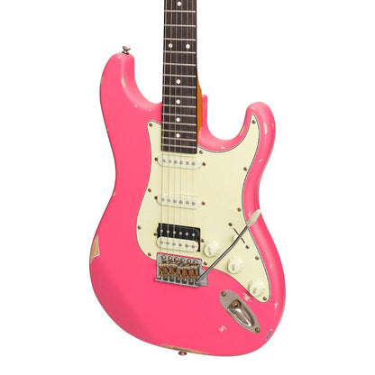 Tokai Legacy Strat Syle Electric Guitar HSS - Relic Pink - Joondalup Music Centre