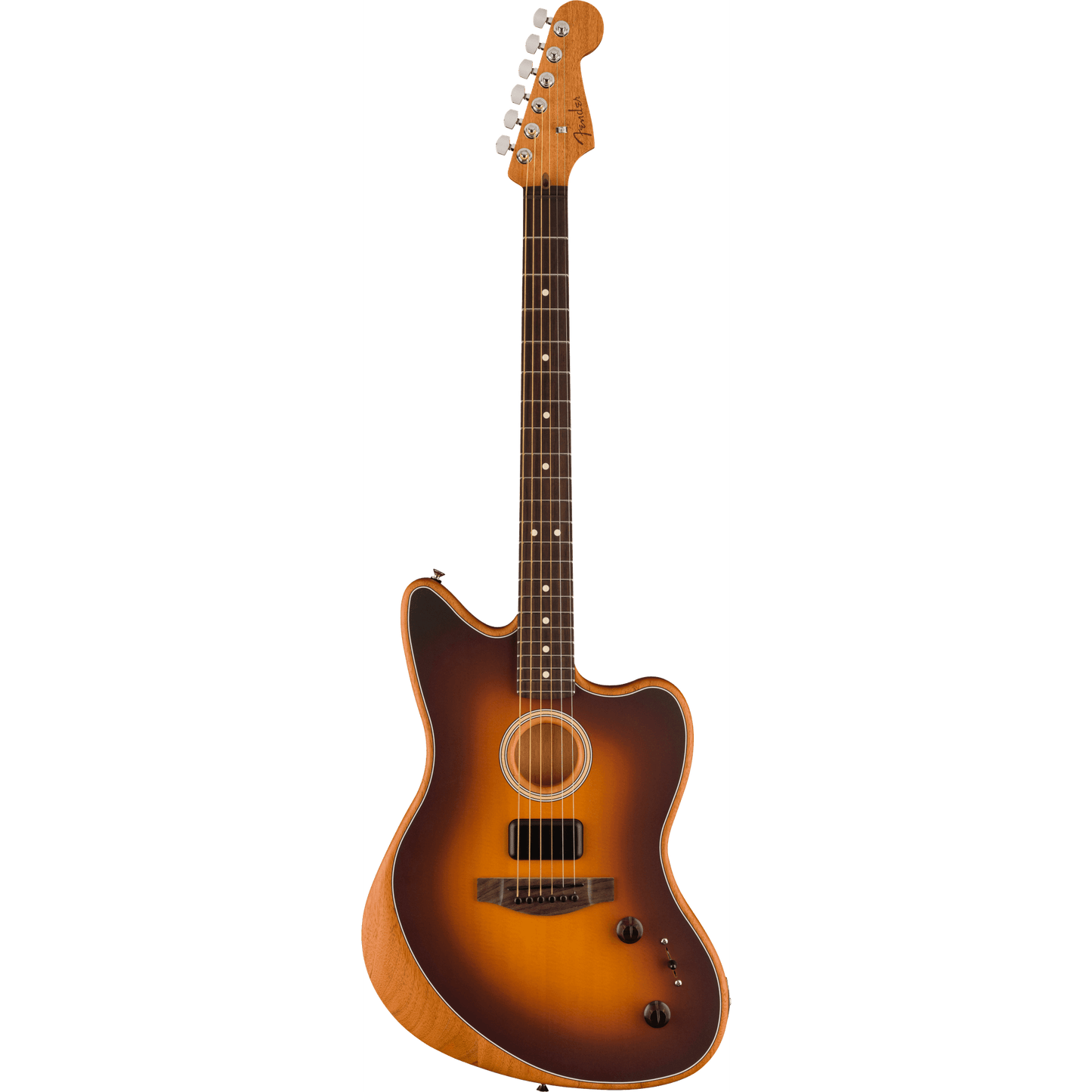 Fender Acoustasonic Player Jazzmaster Hybrid Acoustic Guitar - 2-Color Sunburst-ACOUSTIC GUITAR-Joondalup Music Centre