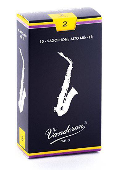 Vandoren Traditional Reeds - Alto Saxophone Size 2 - 10 Pack - Joondalup Music Centre