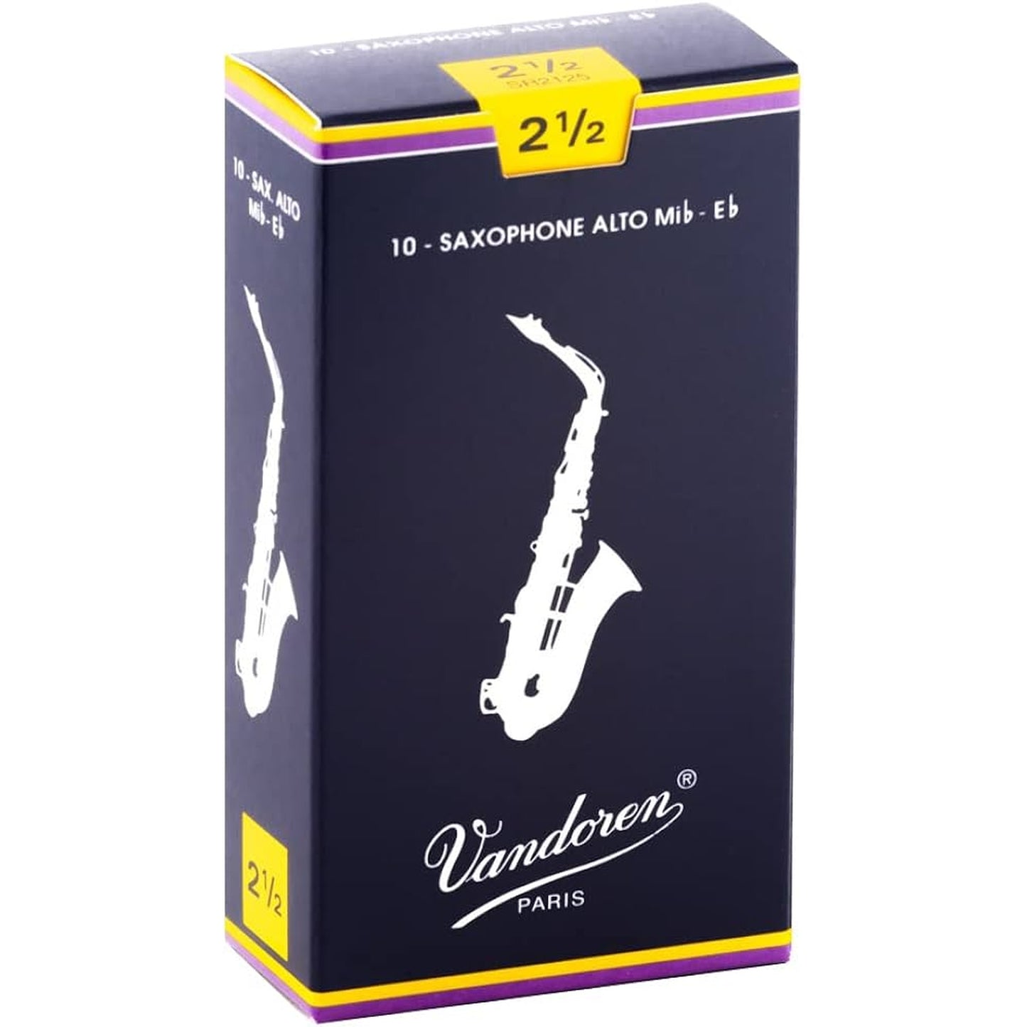 Vandoren Traditional Reeds - Alto Saxophone Size 2.5 - 10 Pack - Joondalup Music Centre