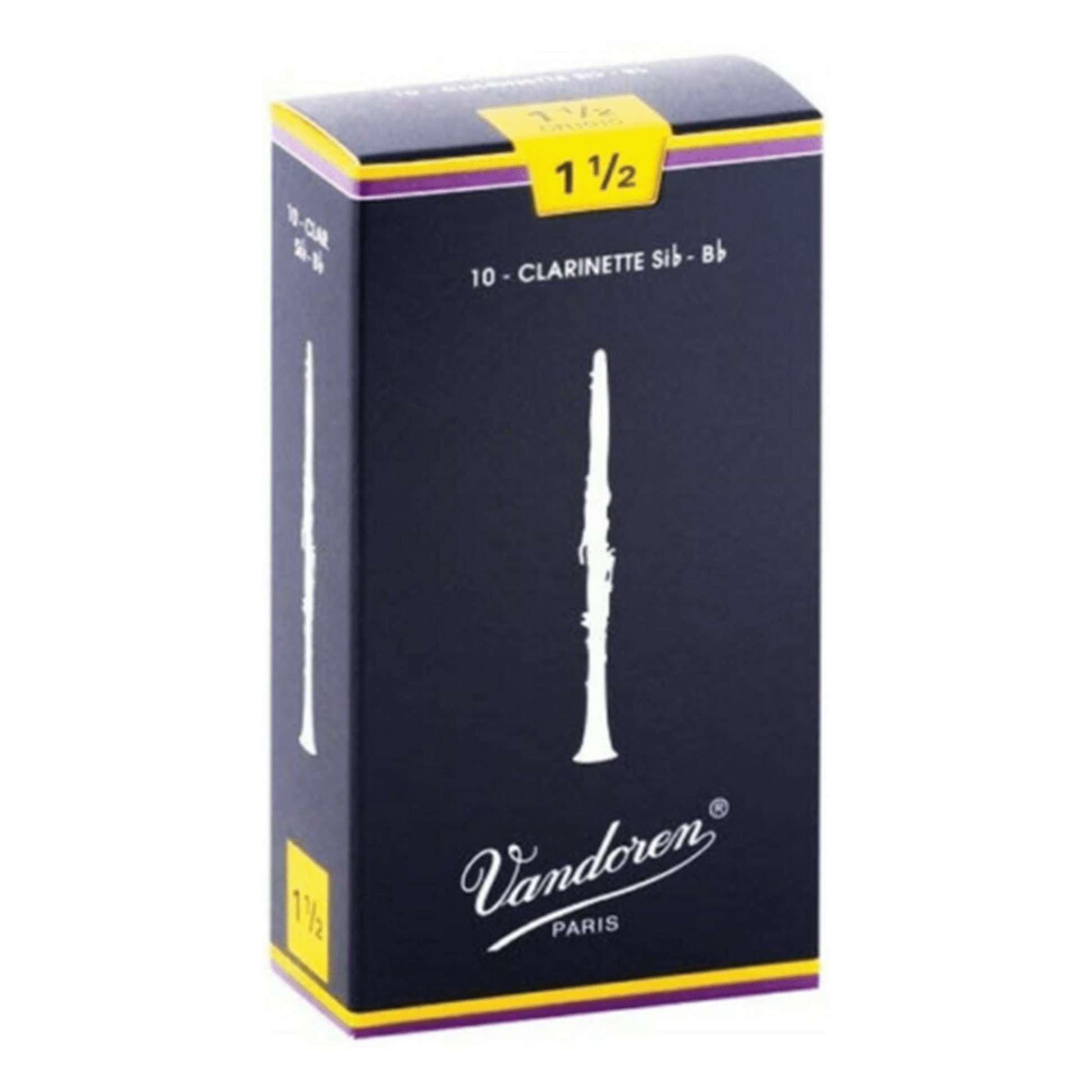 Vandoren Traditional Reeds - Clarinet Size 1.5 - 10 Pack - Joondalup Music Centre