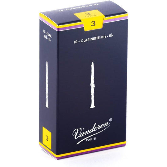 Vandoren Traditional Reeds - Clarinet Size 3 - 10 Pack - Joondalup Music Centre
