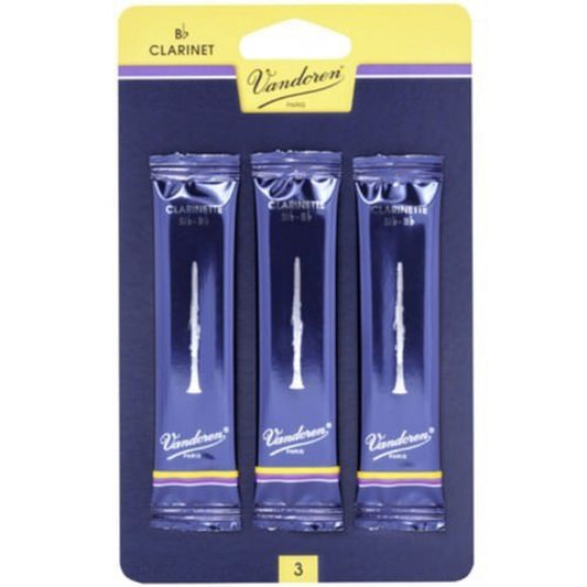 Vandoren Traditional Reeds - Clarinet Size 3 - 3 Pack - Joondalup Music Centre
