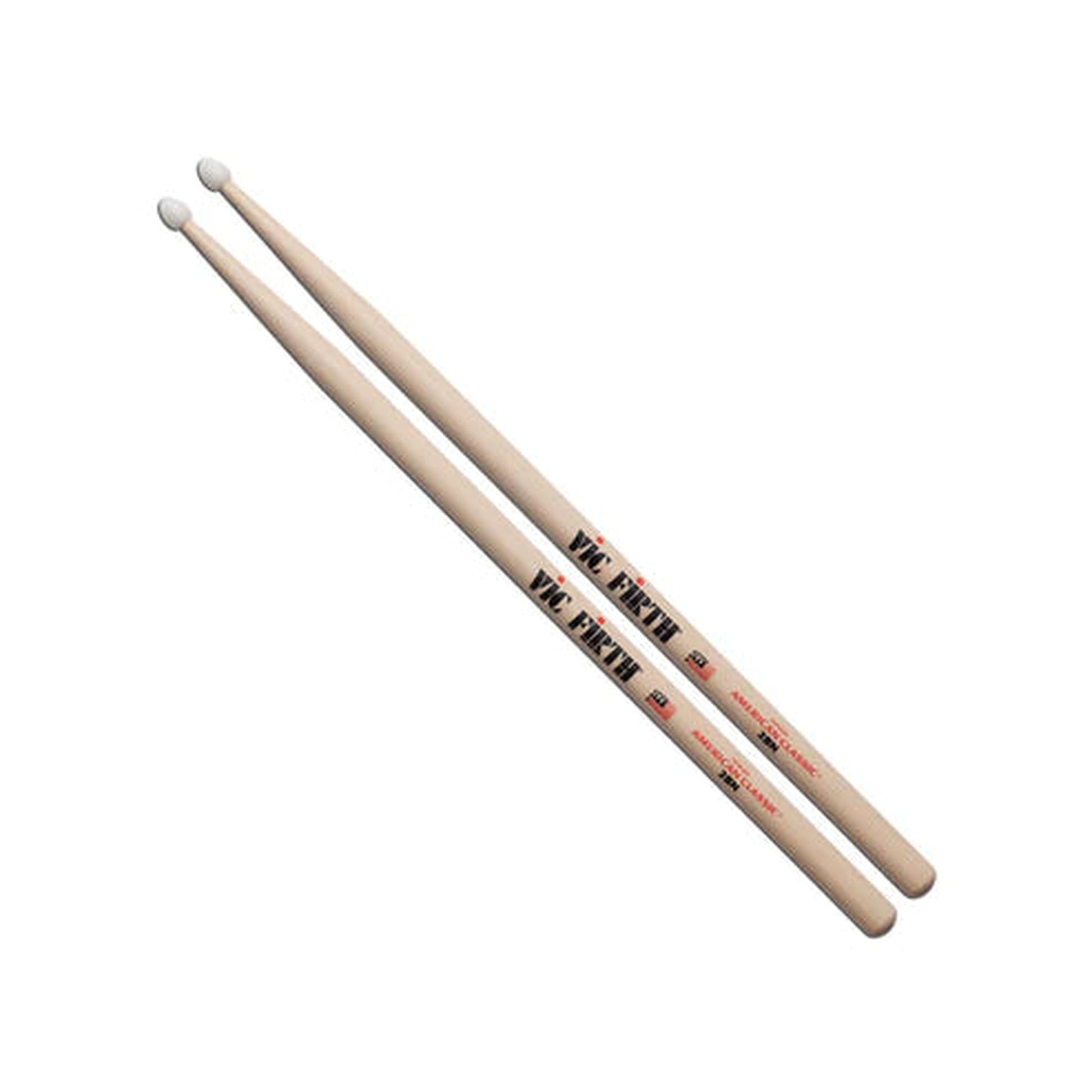 VIC FIRTH AMERICAN CLASSIC DRUM STICKS - 2B NYLON TIP - Joondalup Music Centre