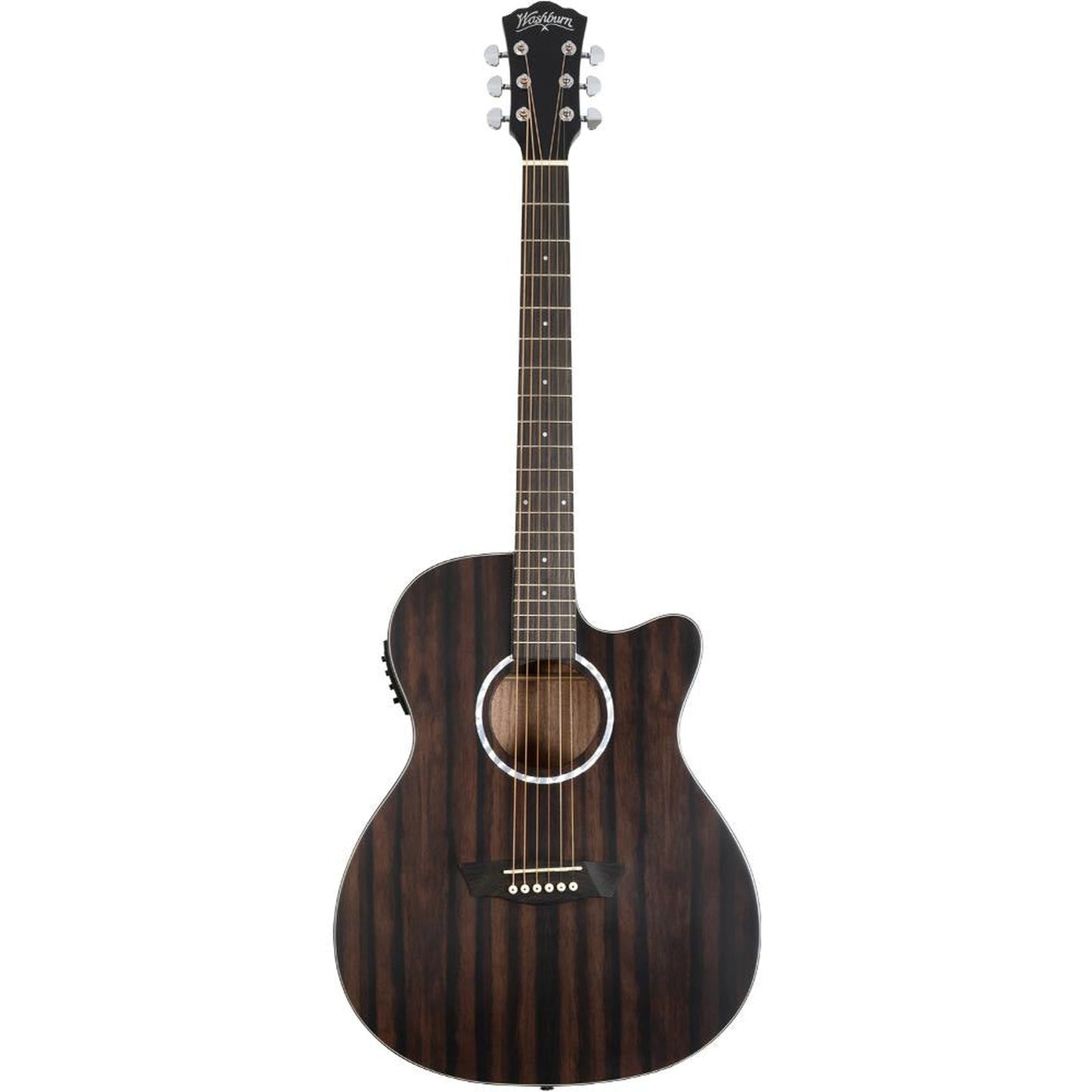 WASHBURN DFEACE-A-U ACOUSTIC GUITAR DEEP FOREST EBONY - Joondalup Music Centre