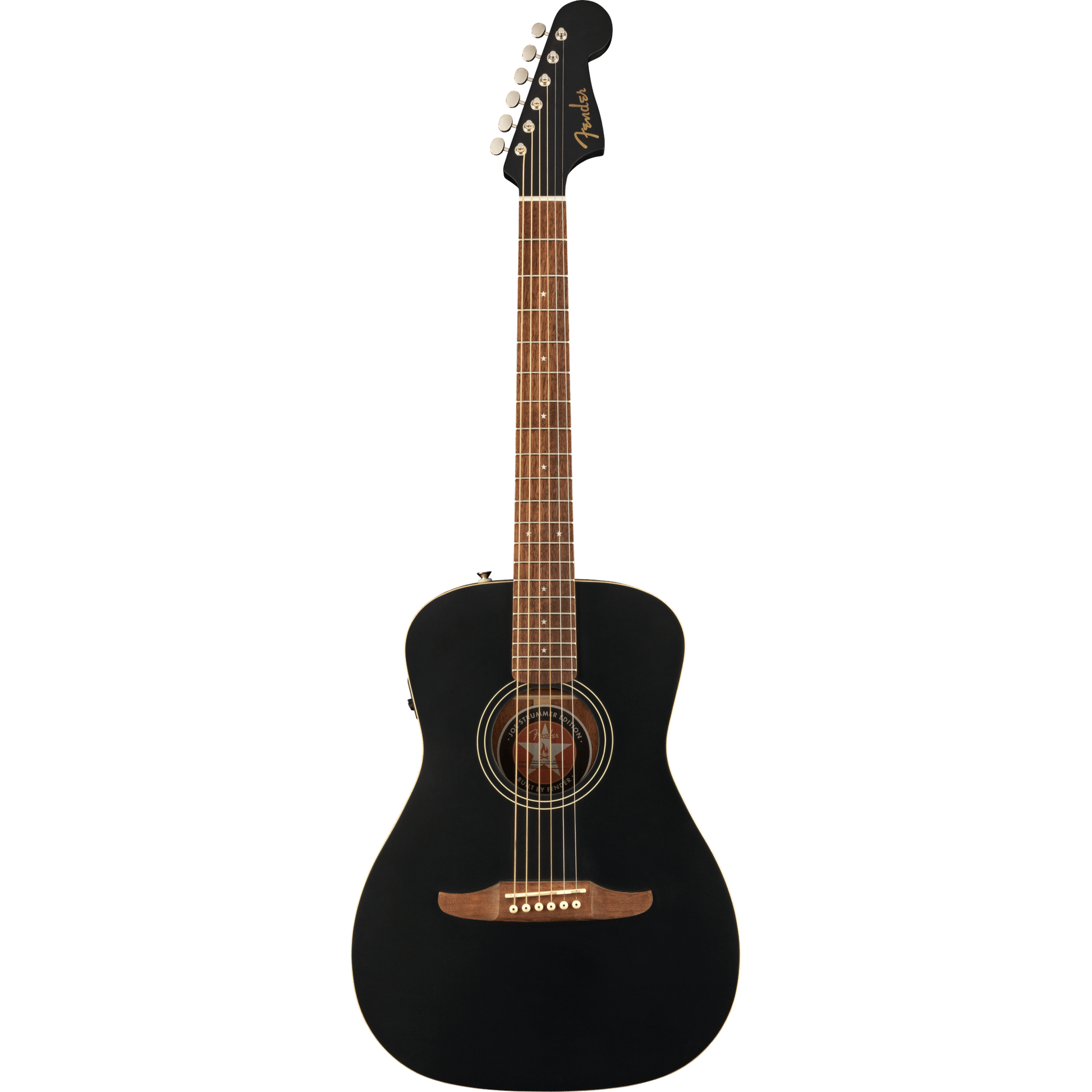 Fender  Joe Strummer Campfire Acoustic Guitar - Matte Black-ACOUSTIC GUITAR-Joondalup Music Centre