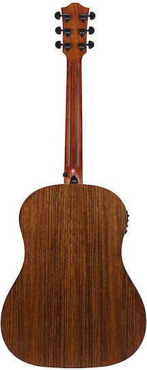 Bromo BAT9MEBK Tohoma Series Round Shoulder Dreadnought Acoustic Guitar - Black