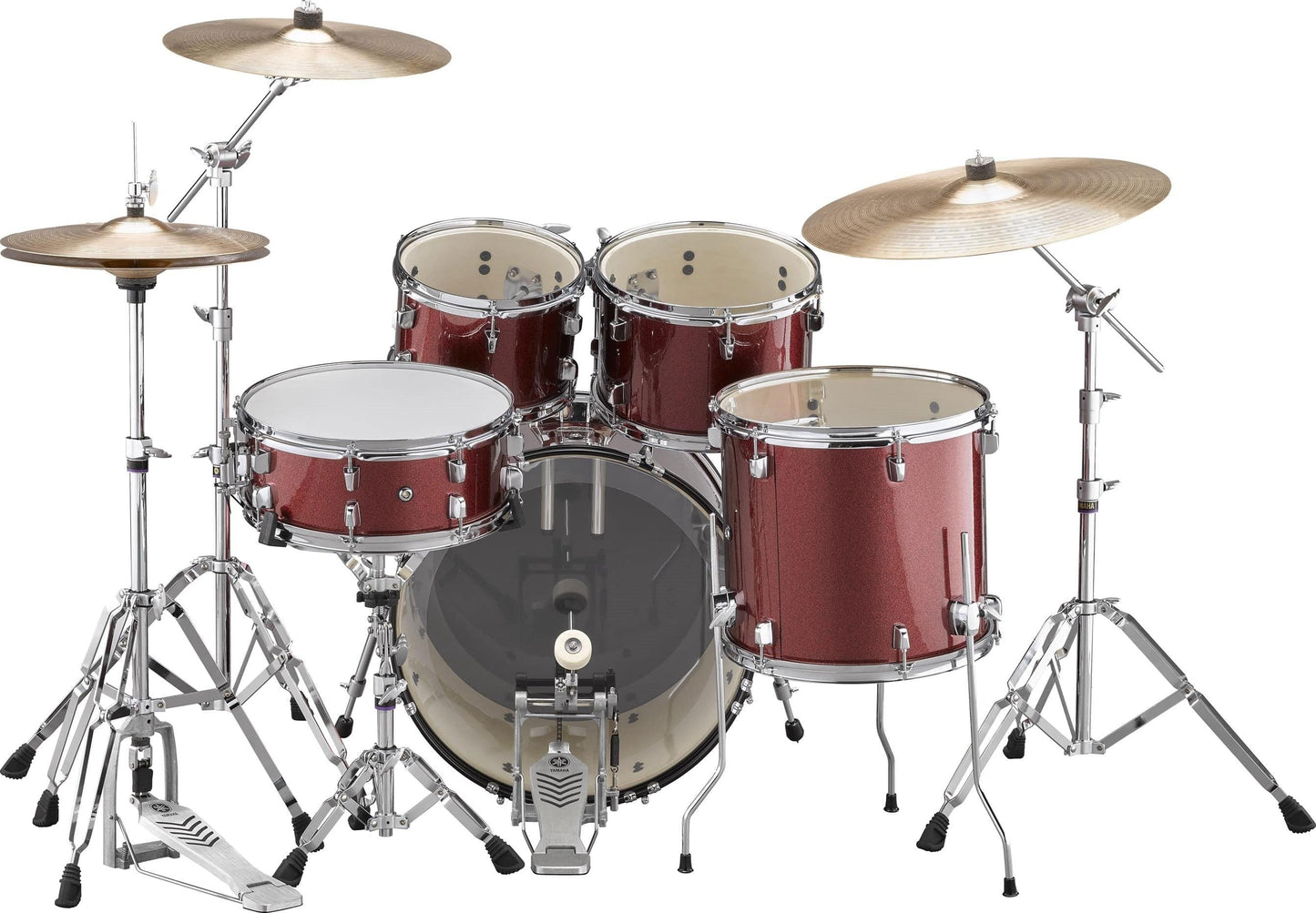 Yamaha Gigmaker Rydeen Fusion Drum Kit Bundle - Burgundy Glitter - Joondalup Music Centre